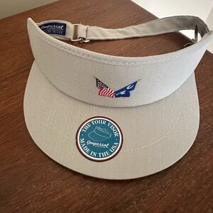 Imperial Tour Visor in Light Khaki with Flag Embroidery